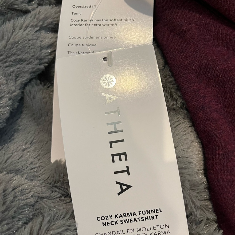 NWT Athleta Cozy Karma Funnel Neck Sweatshirt Size XS - Picture 8 of 11